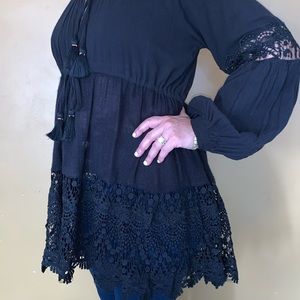 Small Free People Black Tunic